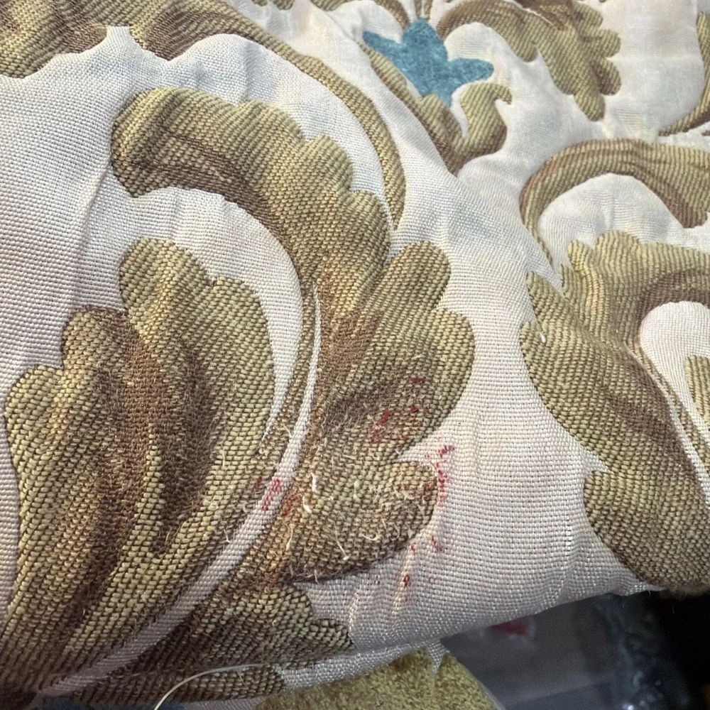 2 FeatherPillow Covers Luxury Earth Tones Tan Thick‎ Zipper Cleaned 321